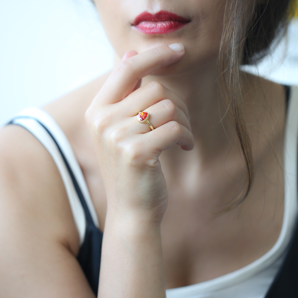 Drop Stone Shape Cluster Ring Wholesale Handcrafted 925 Sterling Silver Jewelry